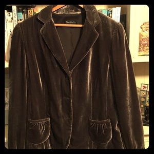 Tahari velvet blazer dark purple